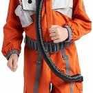 NEW Disney Star War POE DAMERON Pilot Costume Flight Suit Helmet Boy Child XS 4
