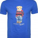 Polo Ralph Lauren Mens Limited Polo Bear T-Shirt Blue Rugby NEW NWT M Medium