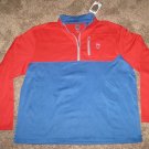 SIR Nick Faldo Claret & Green 1/4 Zip Pullover Golf Jacket M MD RED BLUE $75 1/2