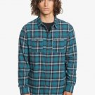 Quiksilver Shadow Sets Plaid Flannel Long Sleeve Shirt MENS S SMALL REGULAR FIT