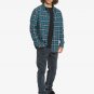 Quiksilver Shadow Sets Plaid Flannel Long Sleeve Shirt MENS S SMALL REGULAR FIT