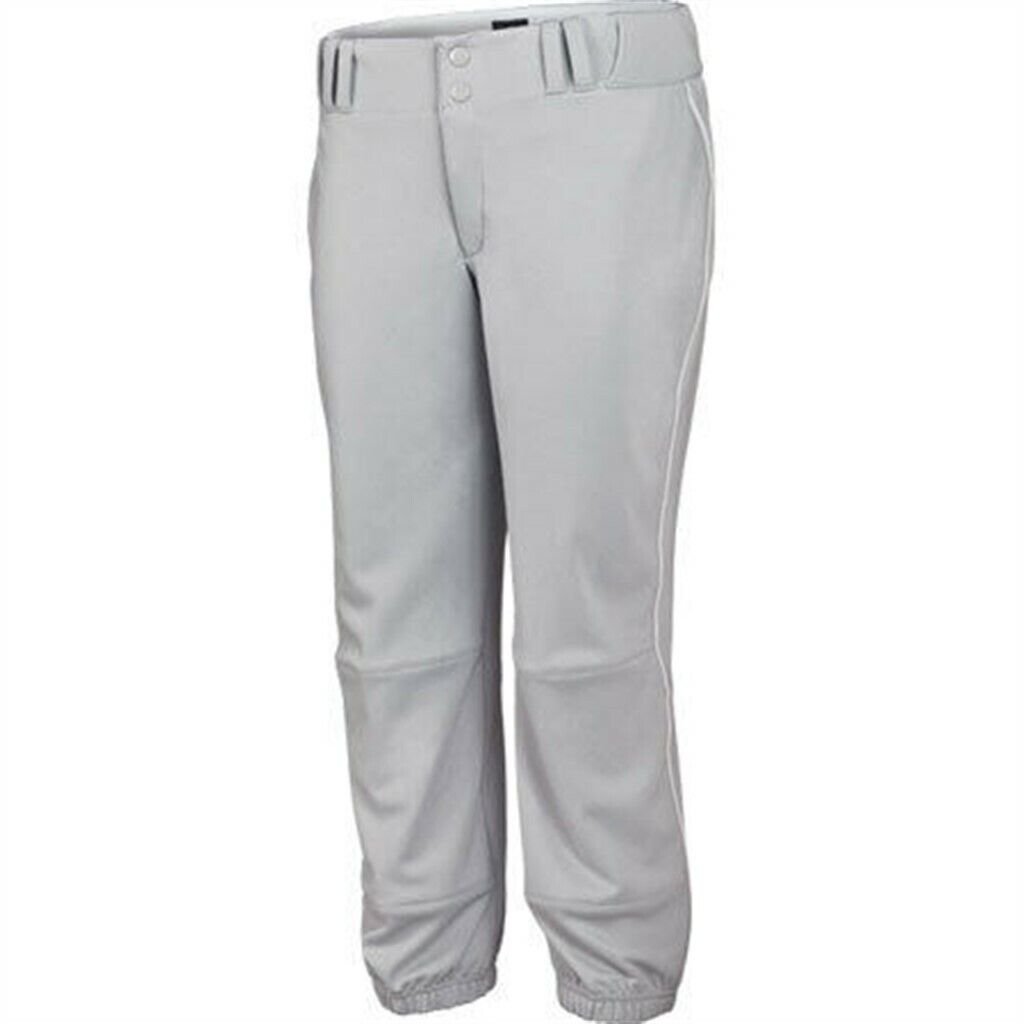 ADIDAS SOFTBALL VARSITY PLAYERS PANTS SILVER GRAY GREY L LARGE NEW NWT WOMENS
