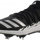 adidas Afterburner 6 SPEED 7 Cleat Men's Baseball METAL CLEATS Black NEW 7.5