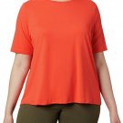 New Columbia Women's Chill River Short Sleeve Orange Medium M Med AK1414