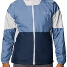 NEW Columbia Men's 4X Point Park Lined Windbreaker WS1339 790 BLUE GREY NAVY NWT
