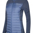 Columbia Womens W Track Lines Hybrid Jacket BLUE BELL S NWT RETAIL $100.00