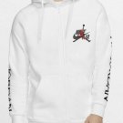 I Nike Air Jordan Jumpman Full Zip Hoodie White CK2223-100 Size XXL 2XL STANDARD