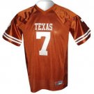 NIKE TEXAS LONGHORNS YOUTH MEDIUM MED M MD JERSEY #7 BURNT ORANGE STITCHED SEWN