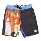 Vans Board Shorts Hank Foto Panel GIRLS BUMS ASS Shorts SZ 28 SWIM SUIT HOT SURF
