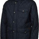 Ralph Lauren mens Classic Long Sleeve ICONIC Quilted Zip-up Jacket NAVY BLUE NEW