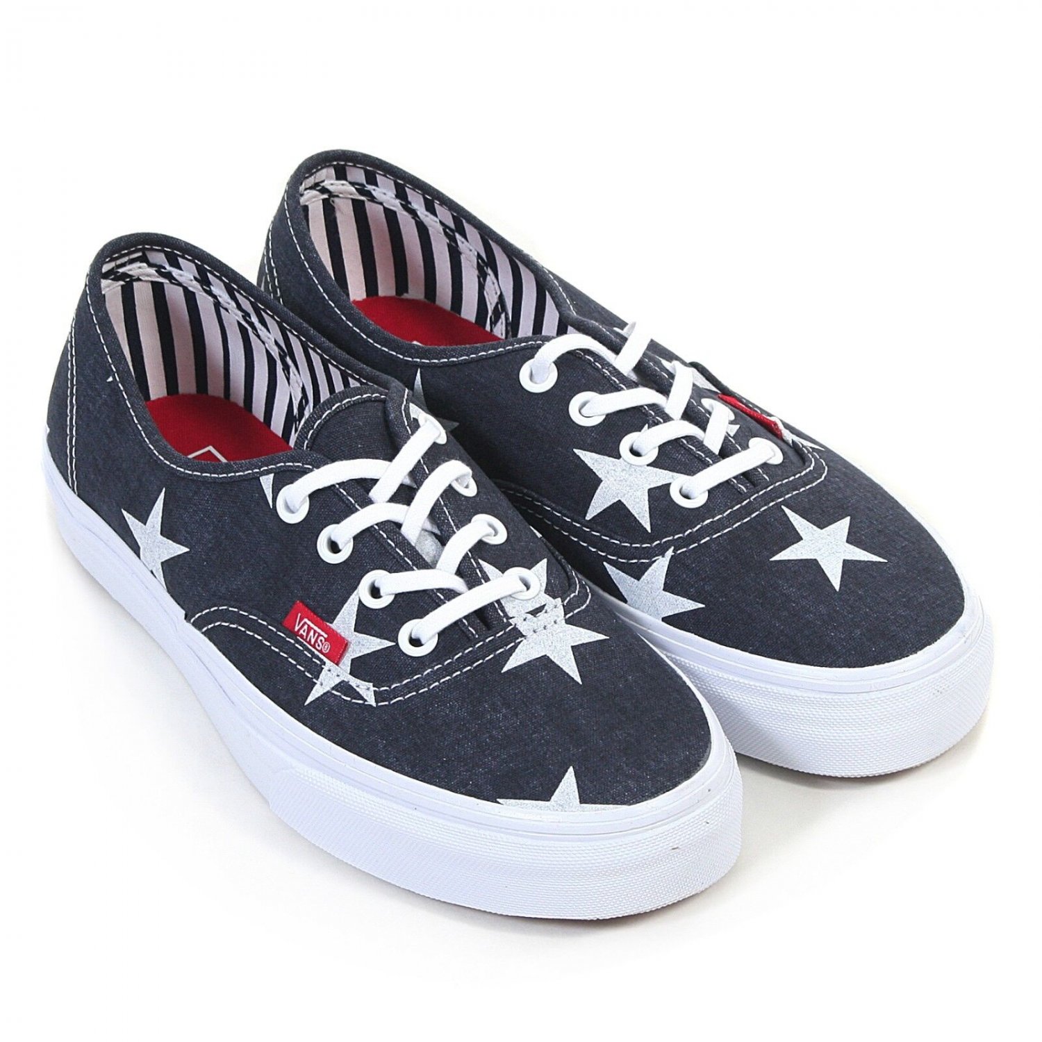 VANS AUTHENTIC STARS AND STRIPES WHITE SHOES KIDS BOYS US 11.5 NEW SKATE SK8 NIB