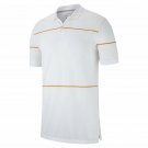 NEW NIKE Dry Pique Open Golf Polo SHIRT WHITE ORANGE AT3884 100 M L XL NWT