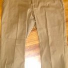 NEW WOMENS CHAPS MODERN EXPOSURE RID KHAKI CAPRI PANTS SIZE 6 FLAT FRONT NWT