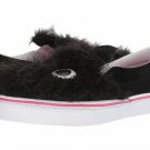 New Vans Kids Slip-On Friend Party Fur Black/True White 10.5