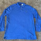 Polo Ralph Lauren Men's LONG Sleeve Interlock Soft Touch Polo Shirt Blue XXL