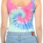 Vans New Tie Dye Bodysuit Tank Top Women's Size Medium JOB SUIT PINK BLUE