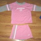 NEW WASHINGTON REDSKINS CHEERLEADER UNIFORM OUTFIT 2T 2 toddler PINK JERSEY NEW