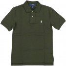 BOYS Polo Ralph Lauren Mesh Polo Shirt Short Sleeve ARMADILLO GREEN XL