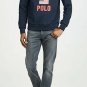 Polo Ralph Lauren U.S.A. Flag Crew Neck Fleece Sweatshirt Navy SZ S SMALL MENS