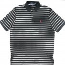 Polo Ralph Lauren Short Sleeve Stripe Polo Shirt BLACK/White/Red Pony S Small
