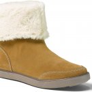 Eddie Bauer Women's LAUREL Boot NATURAL TAN BROWN SZ 7 FUR BOOTS SUEDE $150 NEW