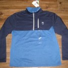SIR Nick Faldo Claret & Green 1/4 Zip Pullover Golf Jacket M NAVY BLUE $75 1/2