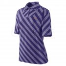 NIKE GOLF WOMENS Striped 1/2-zip Top PURPLE S SMALL $70 HALF SLIM FIT 483680