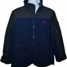 Polo Ralph Lauren Mens XL Color Block Full Zip Fleece Jacket NAVY BLACK FULL ZIP