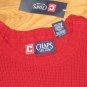 NEW CHAPS KNIT SWEATER COTTON RED 100% COTTON LARGE XXL 2XL NWT $69.50 KNITTED