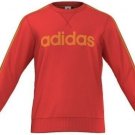 ADIDAS ORIGINALS ESSENTIAL LIN CREW TREFOIL XL SWEATSHIRT ORANGE F48265 LINEAGE
