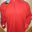 NEW ADIDAS CLIMALITE MHZ TRAINING MENS RUNNING SHIRT XXL 2XL RED STRETCH WARM