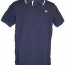 NEW MENS NEW ERA SHIRT SMALL SM S POLO TOP WHITE STRIPE NAVY