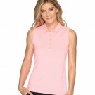 Nike Icon Sleeveless Heather Golf Polo Shirt Women's Lava Glow/Heather/White