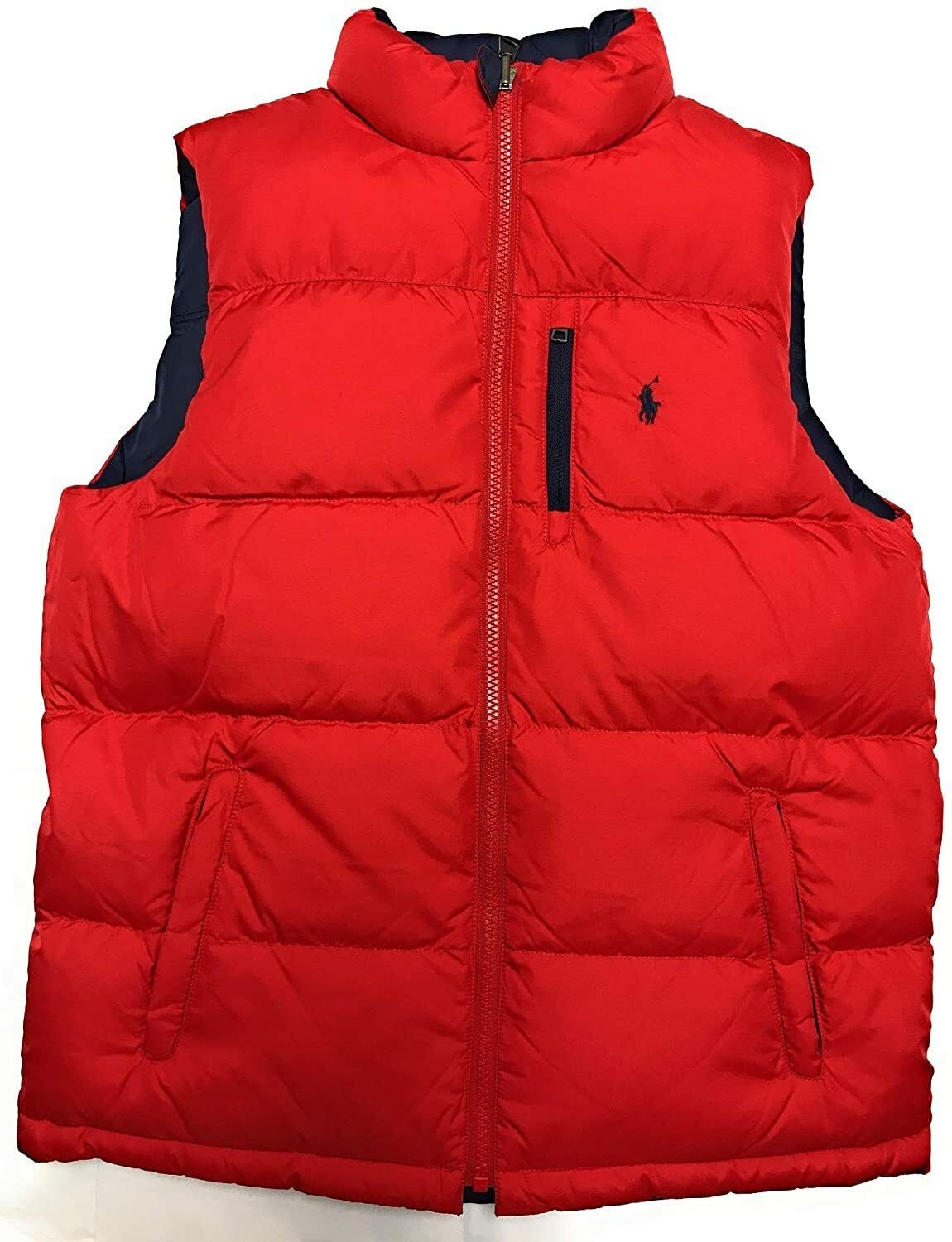 Polo Ralph Lauren Boys Reversible Full Zip Down Puffer Ripstop Vest Toddler 2-3T