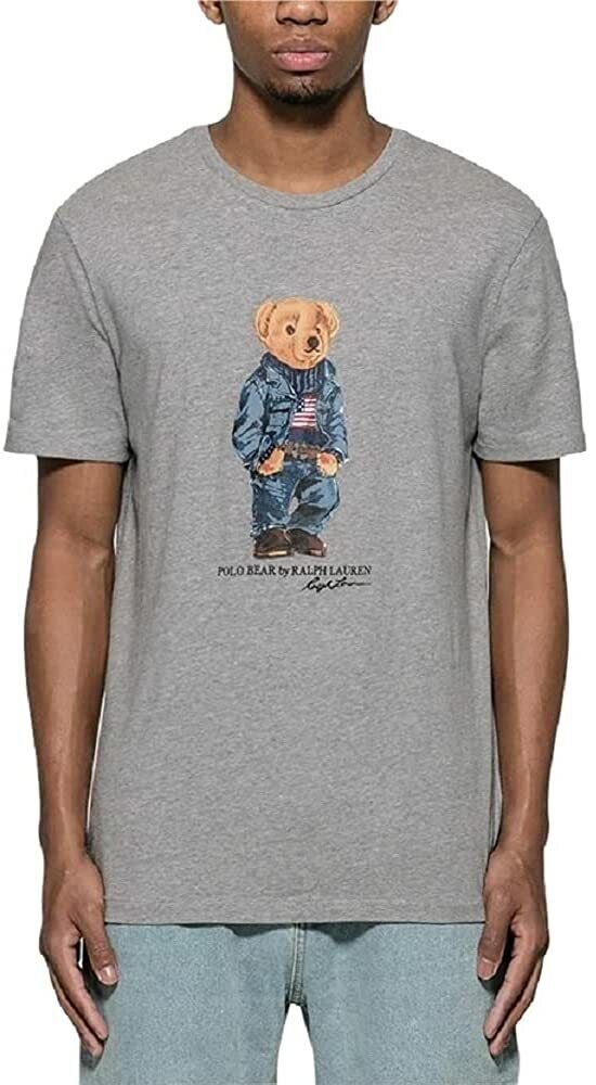 Polo Ralph Lauren Mens Limited Polo Bear TShirt AVIATOR Navy GREY NEW