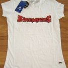 TAMPA BAY BUCCANEERS WOMENS LADIES CAP SLEEVE FITTED T SHIRT XL TOP BUCS NWT NFL