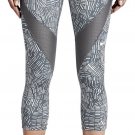 NIKE PRO HYPERCOOL WOMENS XS DRI-FIT WORKOUT TIDAL MULTI CAPRIS GREY 725473 021