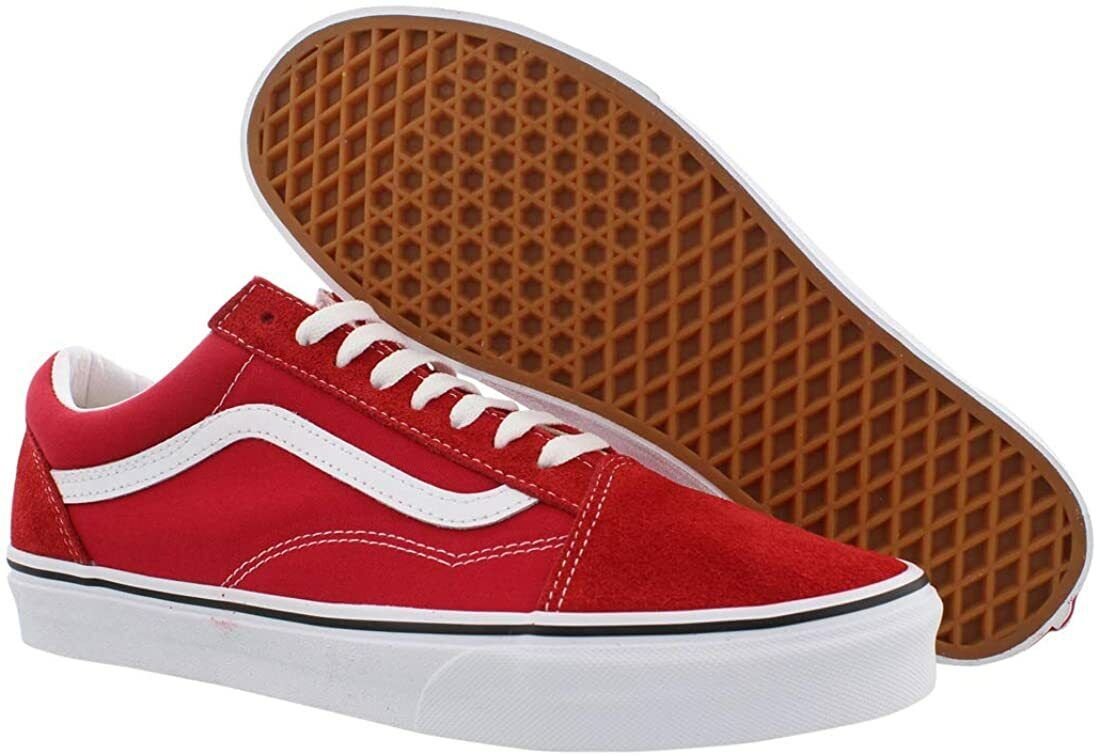 Vans Old Skool RACING RED TRUE WHITE Men's 11.5 shoes new sk8 skate