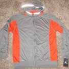 New Nike Boy's Sweatshirt HoodieTraining Top Orange Grey Large L 951066 292