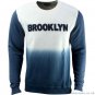 $140 PUMA BROOKLYN LOGO CREW SWEAT PRISTINE SWEATSHIRT BLUE MENS L LG TOP BWGH
