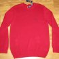 NEW CHAPS KNIT SWEATER COTTON RED 100% COTTON LARGE XL NWT $69.50 KNITTED