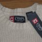 NEW CHAPS KNIT SWEATER COTTON CREAM WHITE 100% COTTON XL EXTRA LG $69.50 KNITTED