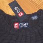 NEW CHAPS KNIT SWEATER COTTON NAVY BLUE 100% COTTON SMALL S SM $69.50 KNITTED
