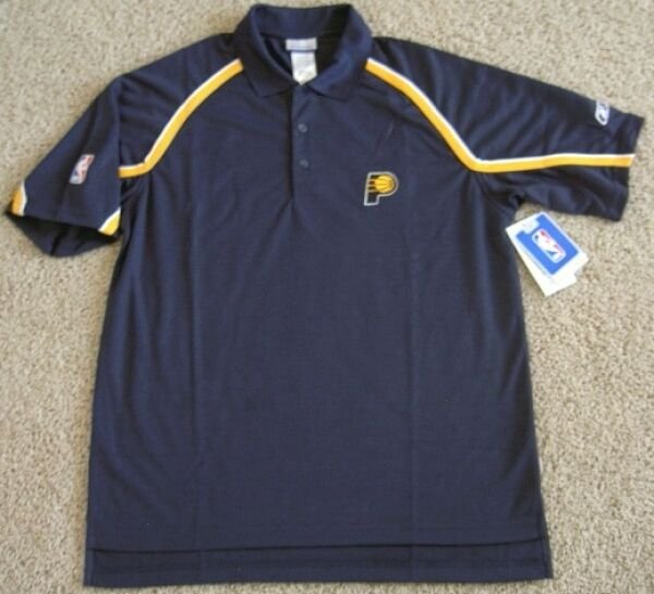 REEBOK PLAY DRY INDIANA PACERS COACHES TEAM POLO SHIRT XXL 2XL 2nd season NBA