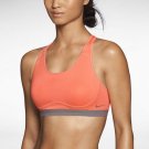 Nike SZ XS Pro Fierce Women's Sports Bra NEW 620279-870 Bright Mango/Light Ash