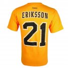 Reebok Boston Bruins Reebok NHL Loui Eriksson #21 Lace Up T-Shirt (Yellow) XL