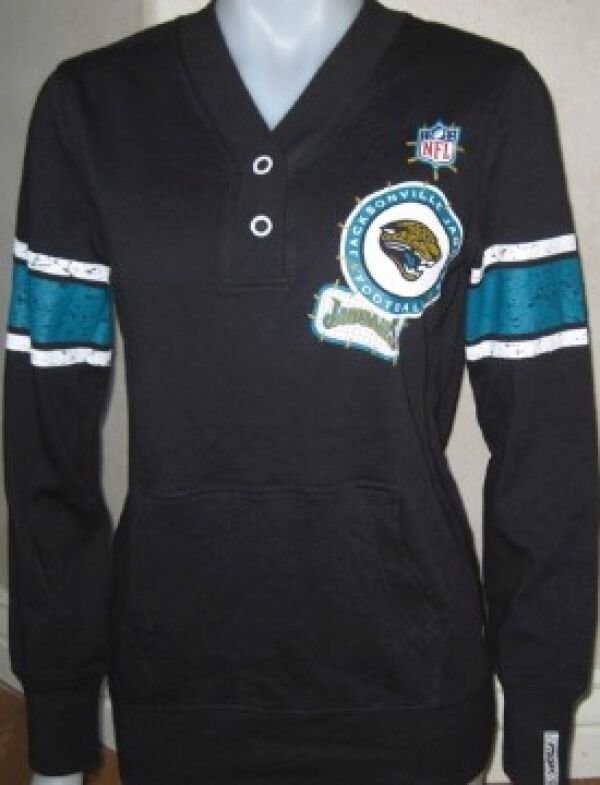REEBOK JACKSONVILLE JAGUARS WOMENS MEDIUM MED M FITTED V-TUNIC