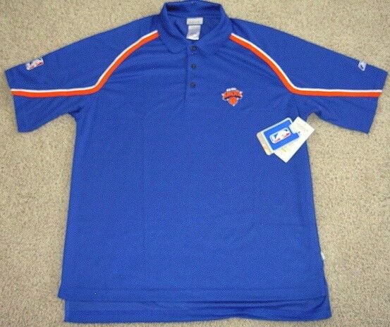 REEBOK PLAY DRY NEW YORK KNICKS COACHES POLO SHIRT L NY LARGE LG GOLF COLLARED