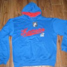KANSAS JAYHAWKS HOODED SWEATSHIRT FOOTBALL NCAA M MEDIUM MD NEW BLUE HOODIE KU
