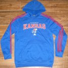 ADIDAS KANSAS JAYHAWKS HOODED SWEATSHIRT NCAA S SMALL NEW BLUE HOODIE KU